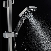 Душевая система Shevanik S7036T цвет Оружейная сталь-9