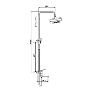 Душевая система Shevanik S8036H цвет Черный матовый-1