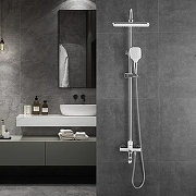 Душевая система Shevanik S8136F цвет Белый Хром-1