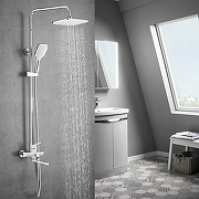 Душевая система Shevanik S8136F цвет Белый Хром-6