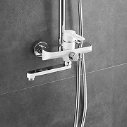 Душевая система Shevanik S8136F цвет Белый Хром-7