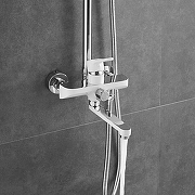 Душевая система Shevanik S8136F цвет Белый Хром-8