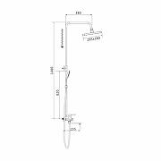Душевая система Shevanik S8136F цвет Белый Хром-9