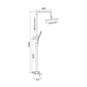 Душевая система Shevanik S8236 цвет Хром-10