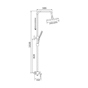 Душевая система Shevanik S8936 цвет Хром-1