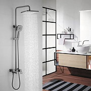 Душевая система Shevanik S8236T цвет Оружейная сталь-1