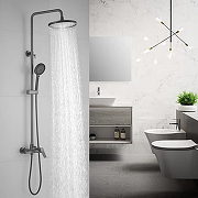 Душевая система Shevanik S8336T цвет Оружейная сталь-1