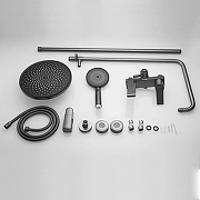 Душевая система Shevanik S8336T цвет Оружейная сталь-6