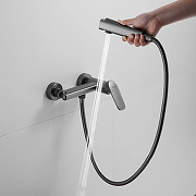 Гигиенический душ со смесителем Shevanik S8505T-1 цвет Оружейная сталь-4