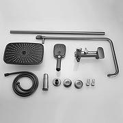 Душевая система Shevanik S8536T цвет Оружейная сталь-8