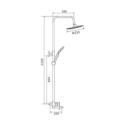 Душевая система Shevanik S8736H цвет Черный матовый-10