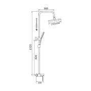 Душевая система Shevanik S8836 цвет Хром-1