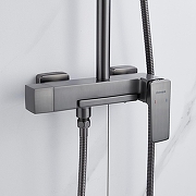 Душевая система Shevanik S8936T цвет Оружейная сталь-14