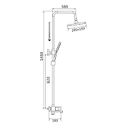 Душевая система Shevanik S9036H цвет Черный матовый-1