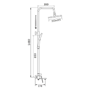 Душевая система Shevanik S9136H цвет Черный матовый-7