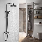 Душевая система Shevanik S9136T цвет Оружейная сталь-1