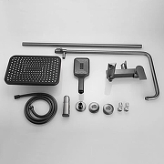 Душевая система Shevanik S9136T цвет Оружейная сталь-9