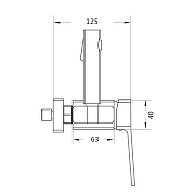 Гигиенический душ со смесителем Shevanik S96H S9605H-1 цвет Черный матовый-9