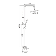 Душевая система Shevanik S9636 цвет Хром-10