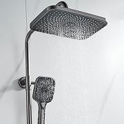 Душевая система Shevanik S9636T цвет Оружейная сталь-3