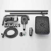 Душевая система Shevanik S9636T цвет Оружейная сталь-9