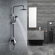 Душевая система Shevanik S9836H цвет Черный Хром-2