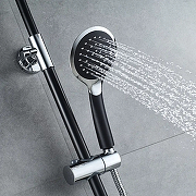 Душевая система Shevanik S9836H цвет Черный Хром-3