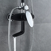 Душевая система Shevanik S9836H цвет Черный Хром-6