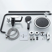 Душевая система Shevanik S9836H цвет Черный Хром-7
