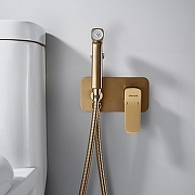 Гигиенический душ со смесителем Shevanik S9905G цвет Золотой сатин-11
