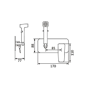 Гигиенический душ со смесителем Shevanik S9905G цвет Золотой сатин-14