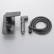 Гигиенический душ со смесителем Shevanik S9905T цвет Оружейная сталь-1