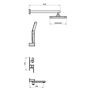 Душевая система Shevanik S99C S9935C цвет Белый матовый-24
