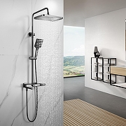 Душевая система Shevanik S9936T цвет Оружейная сталь-1