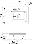 Тумба с раковиной Aquanet Нота 40 159137 подвесная Белая-9