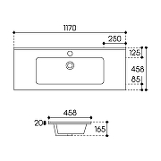 Раковина Aqueduto Monolito 100 MON2110 цвет Белый глянцевый-2