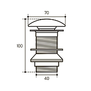 Донный клапан Aqueduto Ralo RAL0120 click-clack цвет Белый матовый-2