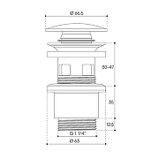 Донный клапан Aqueduto Ralo RAL0245 цвет Оружейная сталь-3