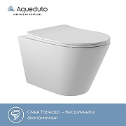 Унитаз Aqueduto Cone Tornado CONT2120 подвесной цвет Белый матовый с сиденьем Микролифт