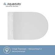 Унитаз Aqueduto Cone Tornado CONT2120 подвесной цвет Белый матовый с сиденьем Микролифт-1