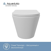 Унитаз Aqueduto Cone Tornado CONT2120 подвесной цвет Белый матовый с сиденьем Микролифт-3