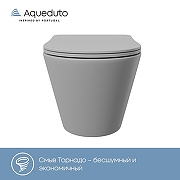 Унитаз Aqueduto Cone Tornado CONT2130 подвесной цвет Серый матовый с сиденьем Микролифт-3
