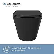 Унитаз Aqueduto Cone Tornado CONT2140 подвесной цвет Черный матовый с сиденьем Микролифт-3