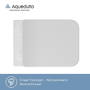 Унитаз Aqueduto Macio Tornado MACT2120 подвесной цвет Белый матовый с сиденьем Микролифт-1