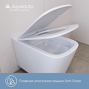 Унитаз Aqueduto Macio Tornado MACT2120 подвесной цвет Белый матовый с сиденьем Микролифт-5