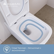 Унитаз Aqueduto Macio Tornado MACT2120 подвесной цвет Белый матовый с сиденьем Микролифт-6