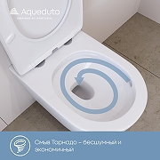 Унитаз Aqueduto Ovo Tornado OVOT2110 подвесной цвет Белый глянцевый с сиденьем Микролифт-6