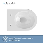 Унитаз Aqueduto Ovo Tornado Daily OVOTD2210 подвесной цвет Белый глянцевый с сиденьем Микролифт-4