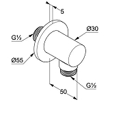 Шланговое подключение Kludi A-Qa 6554753-00 цвет Белый матовый-1
