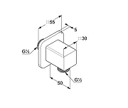 Шланговое подключение Kludi A-Qa 65548N5-00 цвет Никель брашированный-1